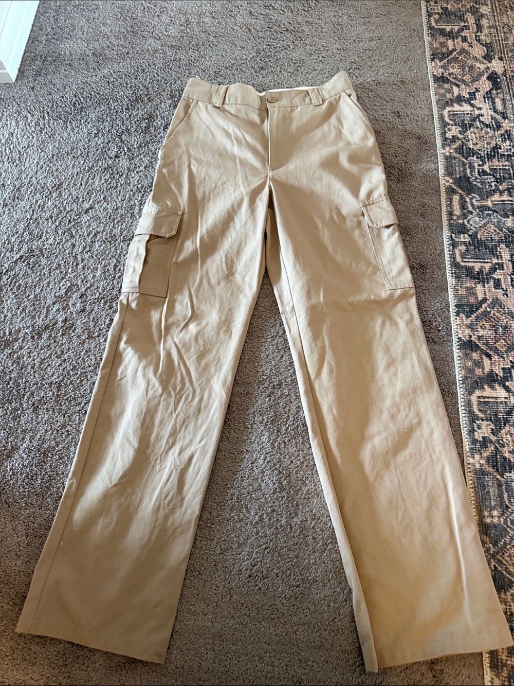 Women’s Cargo Pants in Khaki - Classic Straight Fit